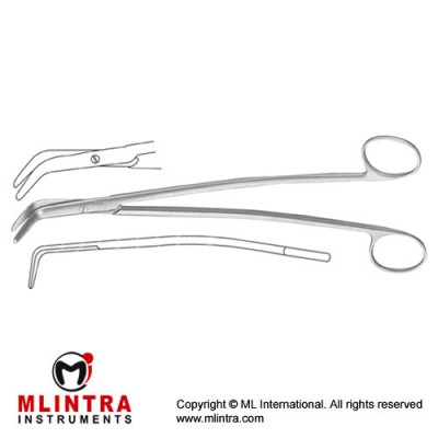 Kieback Parametrium Scissor Angled 90° Stainless Steel, 24 cm - 9 1/2"